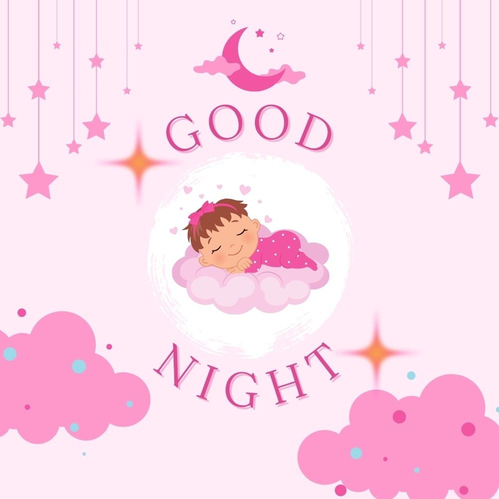 good-night1 A baby has sweet dreams in night